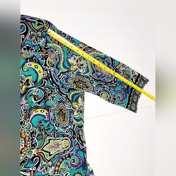Joan Rivers Vibrant Jewel Tone Paisley Jacket (XL) - Picture 6 of 9